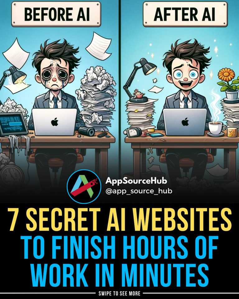 7 Secret Websites Powered By Al To Finish Hours Of Work In Minutes