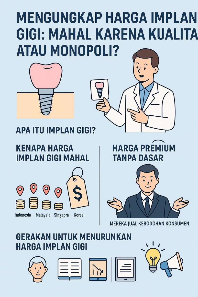 Harga Implan Gigi Mahal? Ini Fakta, Perbandingan Internasional, dan Cara Menurunkannya