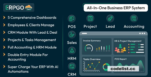 ERPGo SaaS v9.5 – All-In-One Business ERP System – nulled