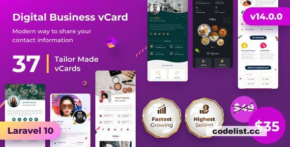 vCard SaaS v14.8.3 – Business Card Builder SaaS – Laravel VCard Saas – NFC Card