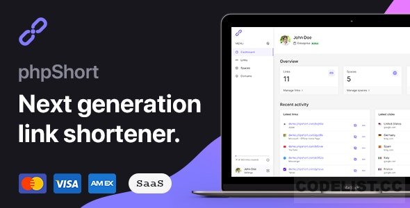 phpShort v54 – URL Shortener Platform – nulled