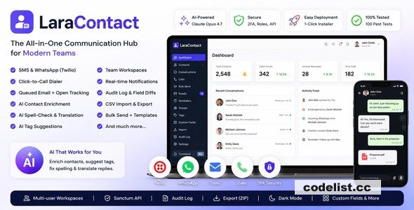 LaraContact v2.0 – Contact Management & WhatsApp AI-assisted CRM