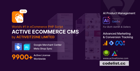 Active eCommerce CMS v11.3 – nulled