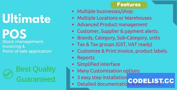 Ultimate POS v7.3 – Best ERP, Stock Management, Point of Sale & Invoicing application – nulled