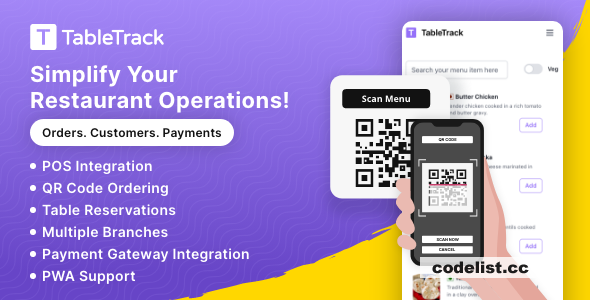 TableTrack v1.3.12 – The Complete SaaS Restaurant Management Solution – nulled