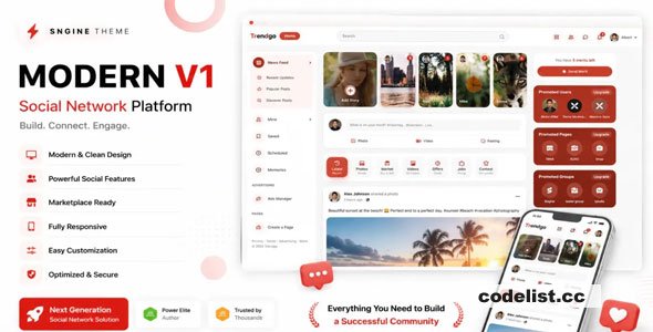Diamond Pro v1.0 – Sngine Theme