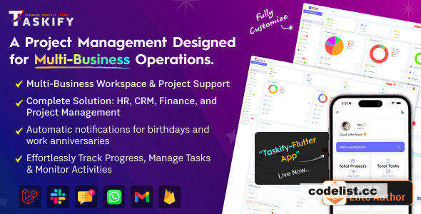 Taskify v3.0 – Project Management – Task Management & Productivity Tool