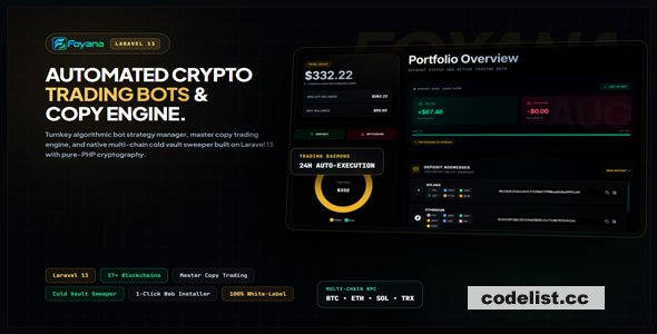 Foyana v1.0 – Blockchain AI Bot Trading PHP Script – nulled