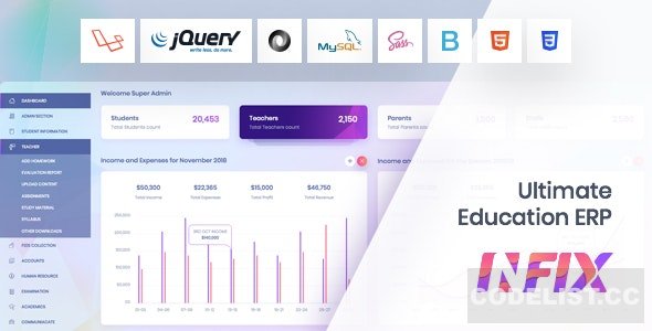InfixEdu v9.5.0 – School Management System Software