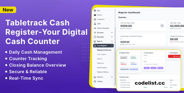Cash Register Module for Tabletrack v1.0.20