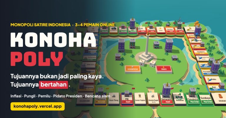 Konohapoly: Monopoli Satire Indonesia Buatan Claude, Tujuannya Bertahan