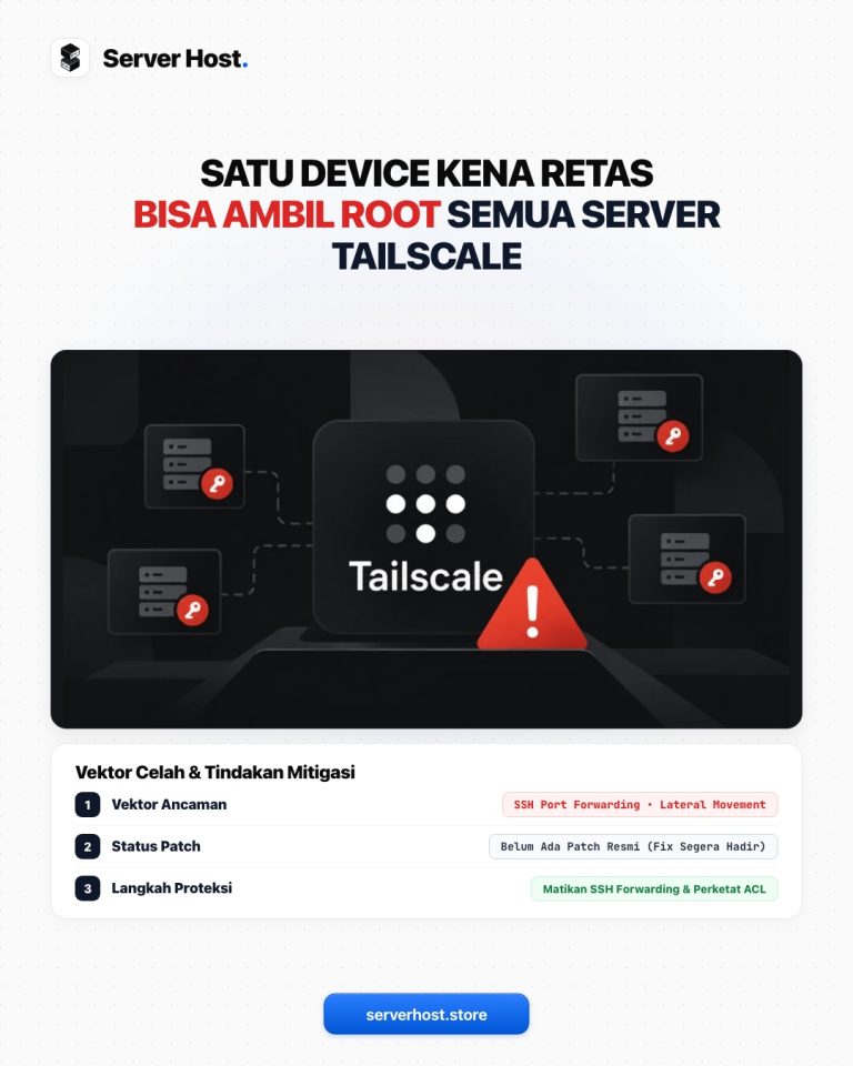 Peringatan: Celah Tailscale SSH, Satu Device Bisa Ambil Alih Root Server Lain