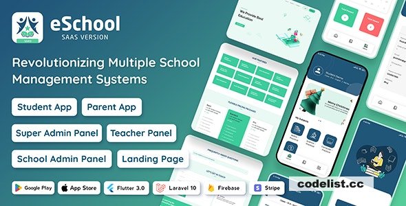 eSchool SaaS v1.11.0 – School Management System with Student – nulled