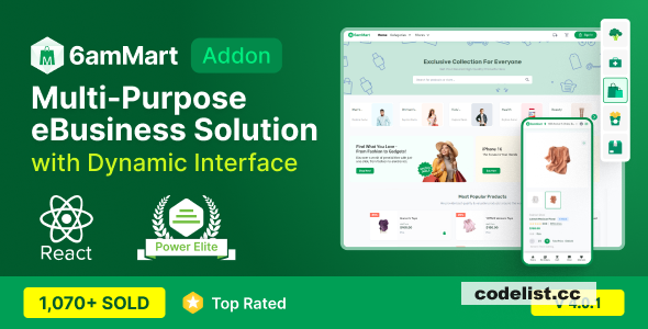 6amMart – React User Website v4.2