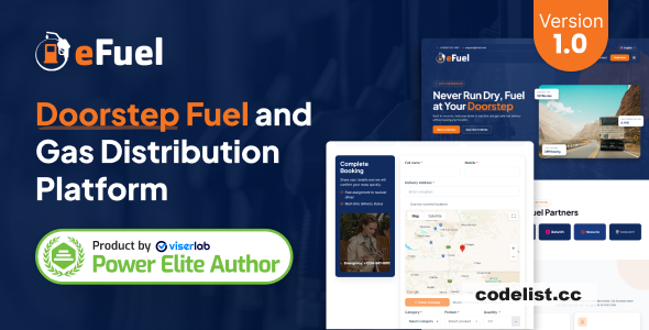 eFuel v1.0 – Doorstep Fuel and Gas Distribution Platform