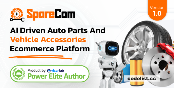 SpareCom v1.0 – AI Driven Auto Parts And Vehicle Accessories Ecommerce Platform