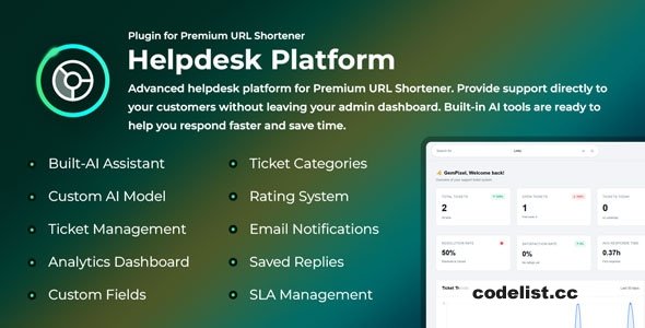 Helpdesk Platform v3.0.0 – Plugin for Premium URL Shortener