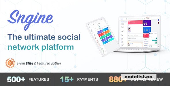 Sngine v5.0 – The Ultimate PHP Social Network Platform – nulled