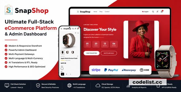 SnapShop v1.0.1 – Ecommerce Full-stack Platform